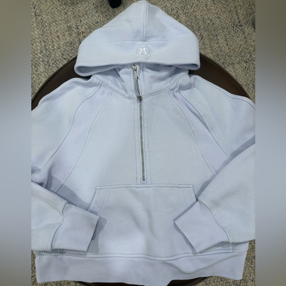 lululemon women’s Light Blue 1/2 zip hoodie